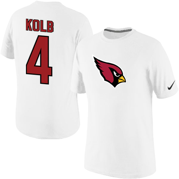 Nike Arizona Cardinals 4 Kolb Name & Number T Shirt White01