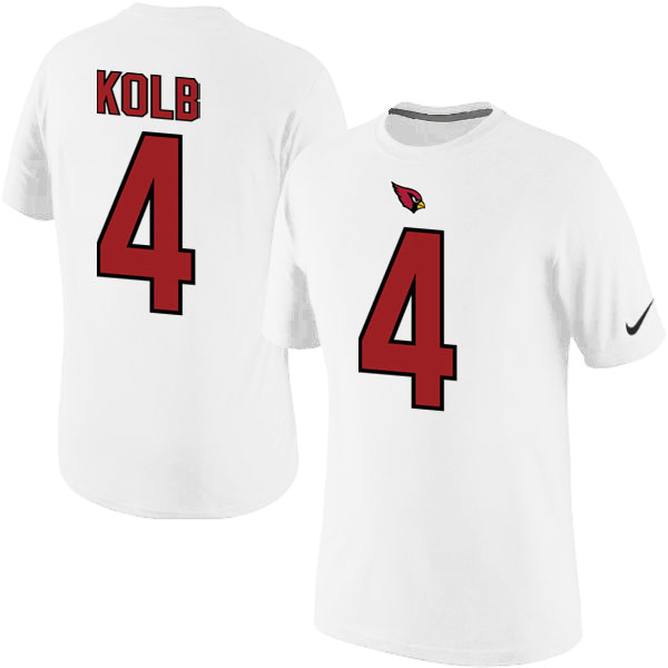 Nike Arizona Cardinals 4 Kolb Name & Number T Shirt White02