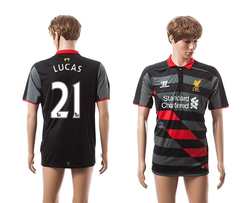 2014-15 Liverpool 21 Lucas Third Away Thailand Jerseys 2014-15 Liverpool 21 Lucas Third Away Thailand Jerseys