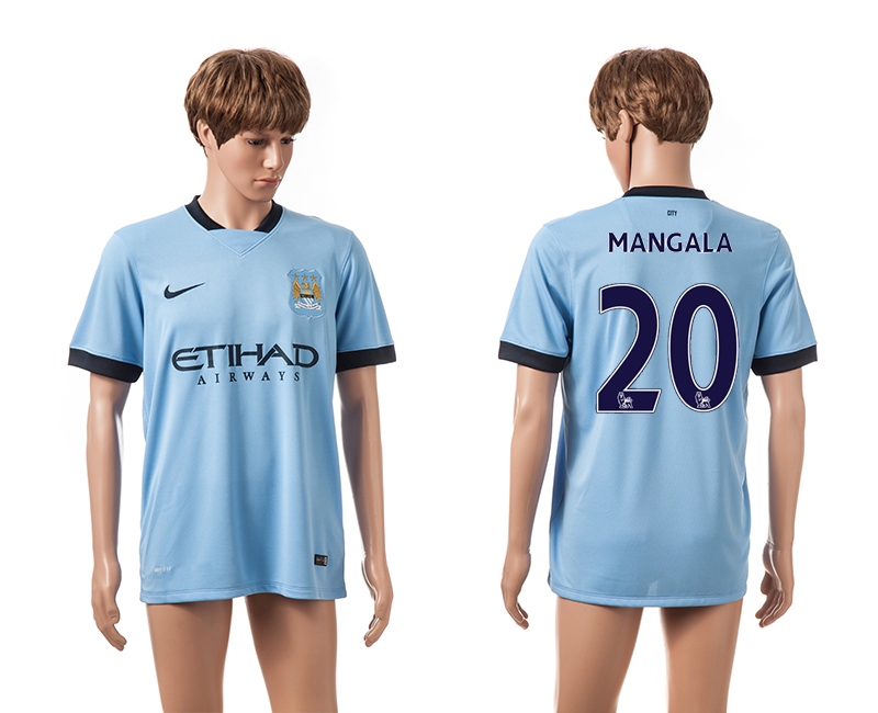 2014-15 Manchester City 20 Mangala Home Thailand Jerseys
