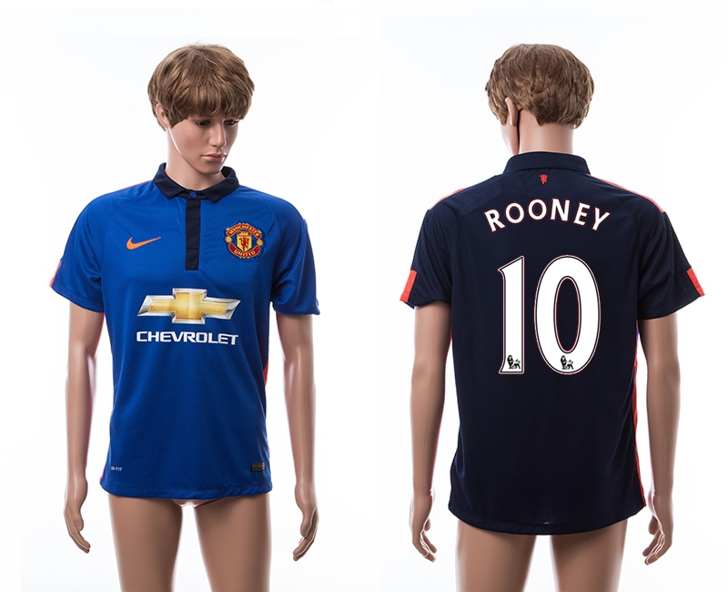 2014-15 Manchester United 10 Rooney Third Away Thailand Jerseys