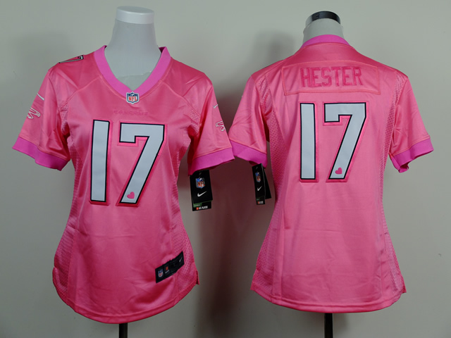 Nike Falcons 17 Hester Pink Love Women Game Jerseys