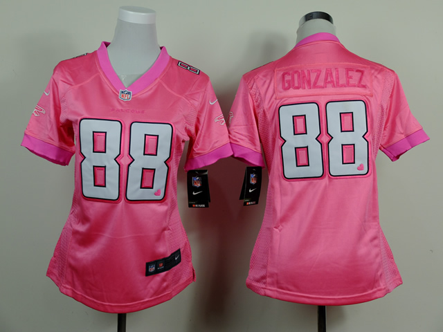 Nike Falcons 88 Gonzalez Pink Love Women Game Jerseys