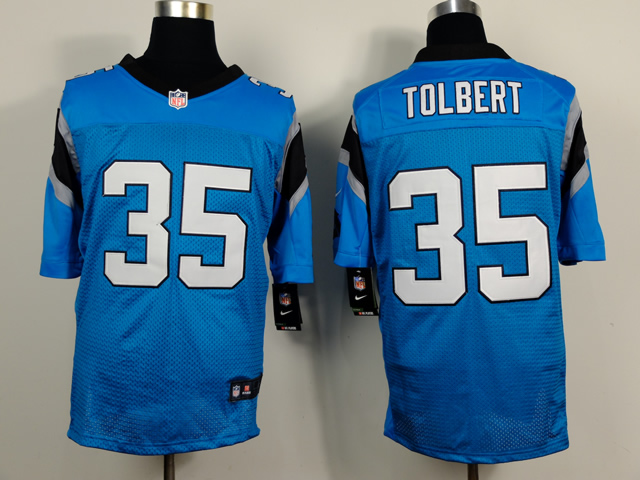 Nike Panthers 35 Tolbert Blue Elite Jerseys
