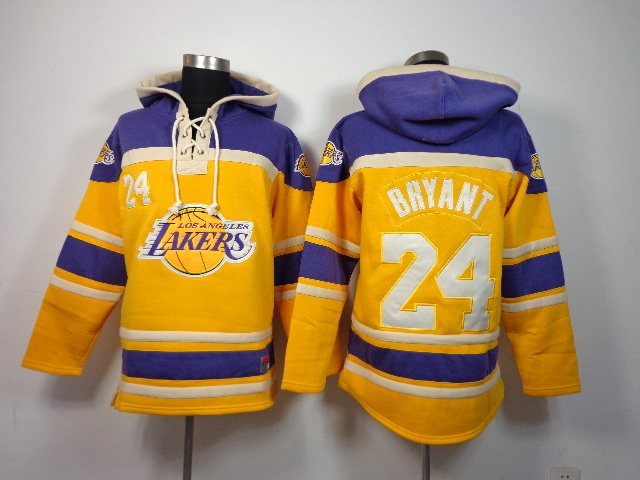Lakers 24 Bryant Gold Hooded Jerseys