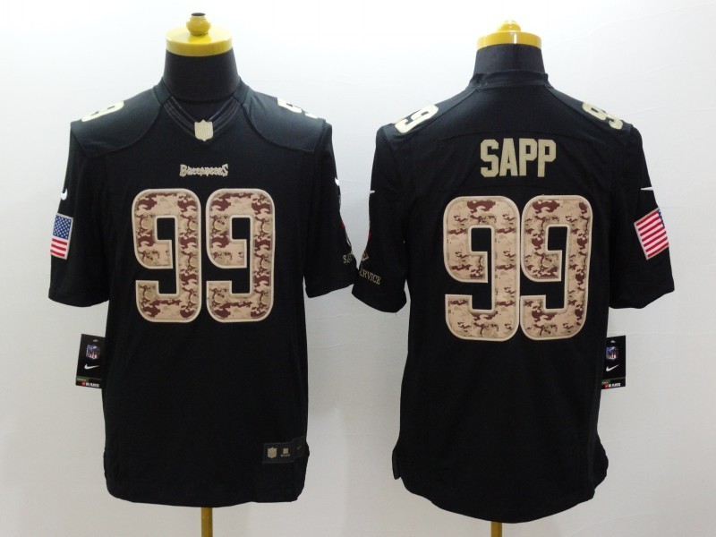Nike Buccaneers 99 Sapp Black Salute To Service Limited Jerseys
