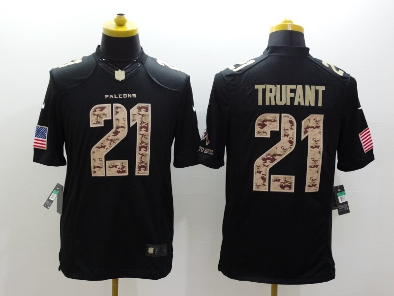 Nike Falcons 21 Trufant Black Salute To Service Limited Jerseys