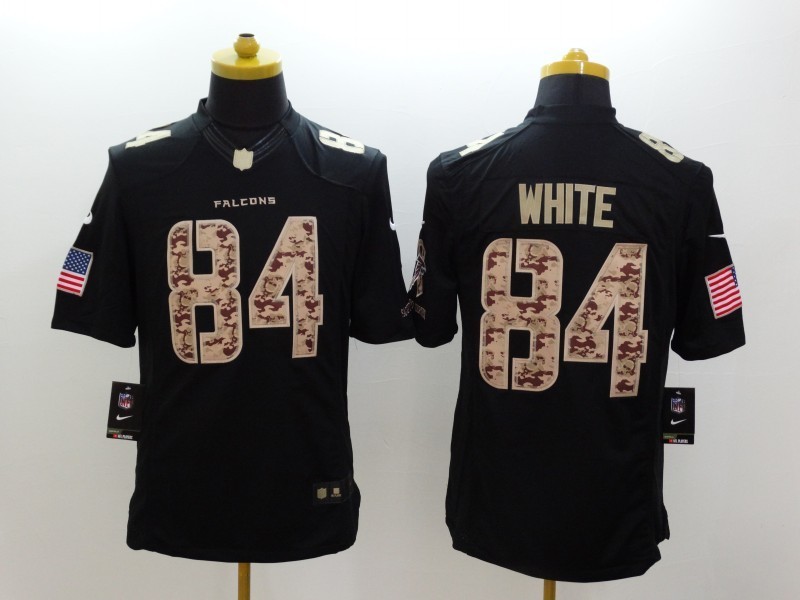 Nike Falcons 84 White Black Salute To Service Limited Jerseys