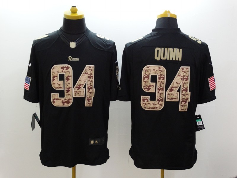 Nike Rams 94 Quinn Black Salute To Service Limited Jerseys