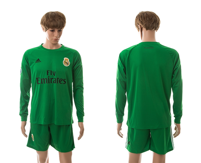 2014-15 Real Madrid Green Goalkeeper Long Sleeve Jerseys