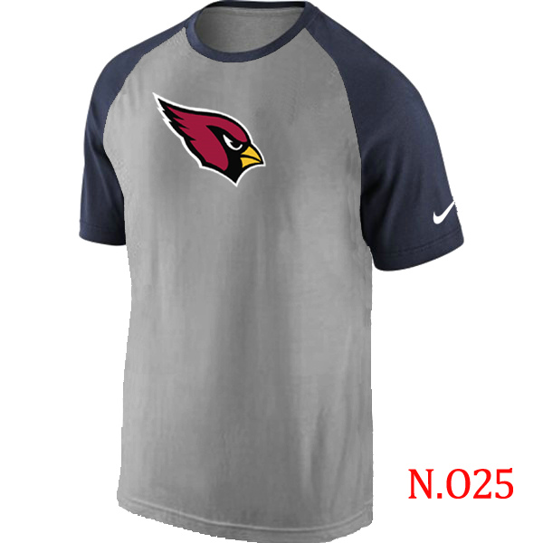 Nike Arizona Cardinals Ash Tri Big Play Raglan T Shirt Grey&Navy