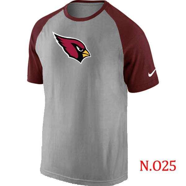 Nike Arizona Cardinals Ash Tri Big Play Raglan T Shirt Grey&Red