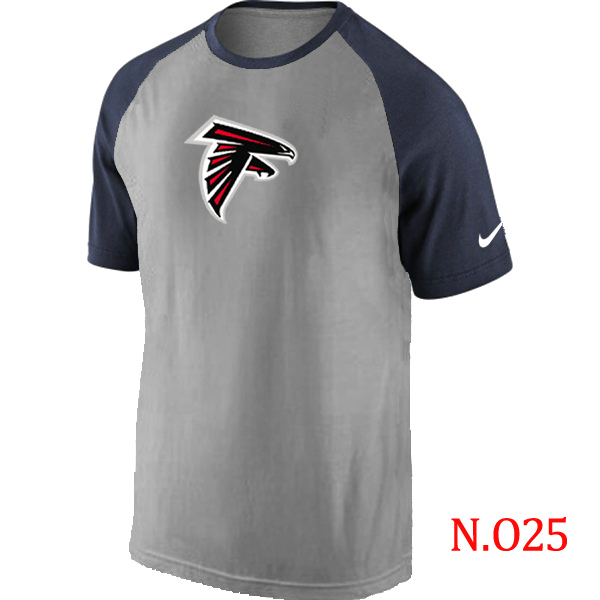 Nike Atlanta Falcons Ash Tri Big Play Raglan T Shirt Grey&Navy