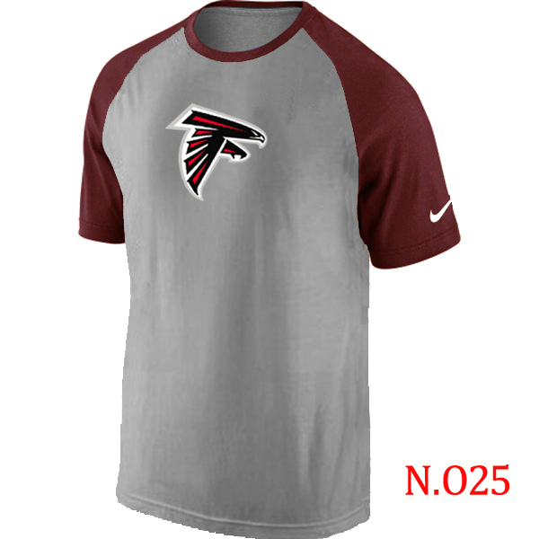 Nike Atlanta Falcons Ash Tri Big Play Raglan T Shirt Grey&Red