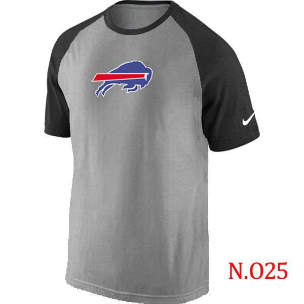 Nike Buffalo Bills Ash Tri Big Play Raglan T Shirt Grey&Black - Click Image to Close