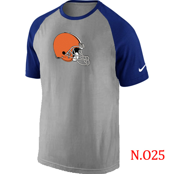 Nike Cleveland Browns Ash Tri Big Play Raglan T Shirt Grey&Blue Nike Cleveland Browns Ash Tri Big Play Raglan T Shirt Grey&Blue
