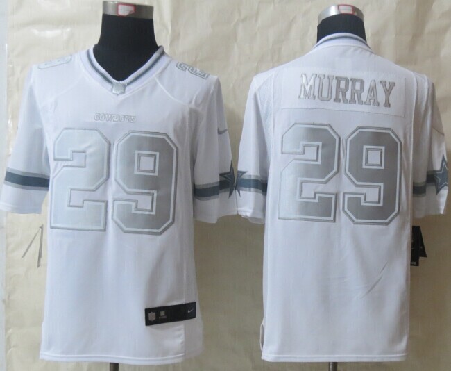 Nike Cowboys 29 Murray White Platinum Jerseys