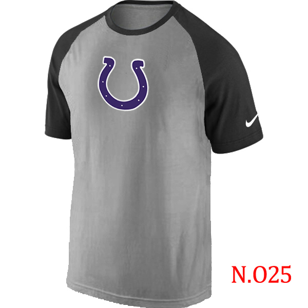 Nike Indianapolis Colts Ash Tri Big Play Raglan T Shirt Grey&Black
