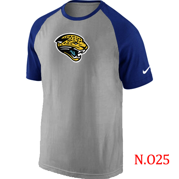 Nike Jacksonville Jaguars Ash Tri Big Play Raglan T Shirt Grey&Blue