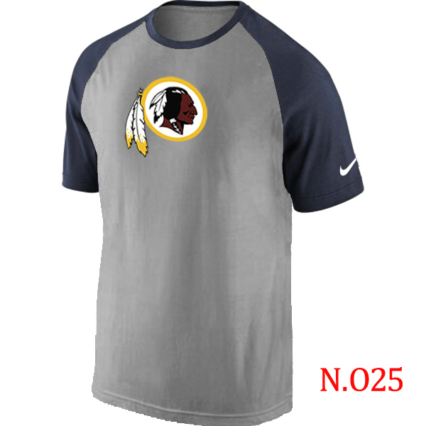 Nike Washington Redskins Ash Tri Big Play Raglan T Shirt Grey&Navy Nike Washington Redskins Ash Tri Big Play Raglan T Shirt Grey&Navy
