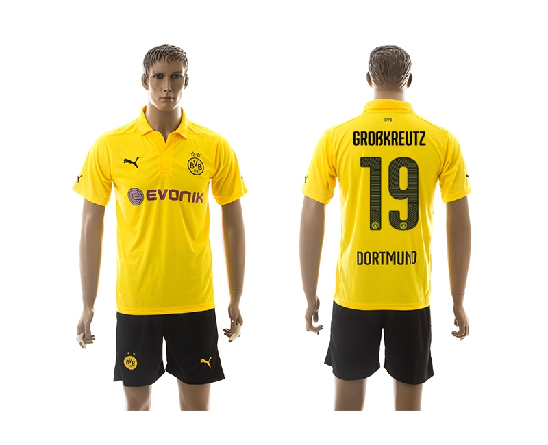 2014-15 Dortmund 19 Grobkreutz Third Away Soccer Jersey
