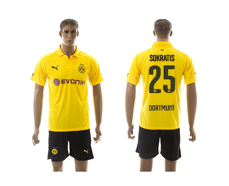 2014-15 Dortmund 25 Sokratis Third Away Soccer Jersey