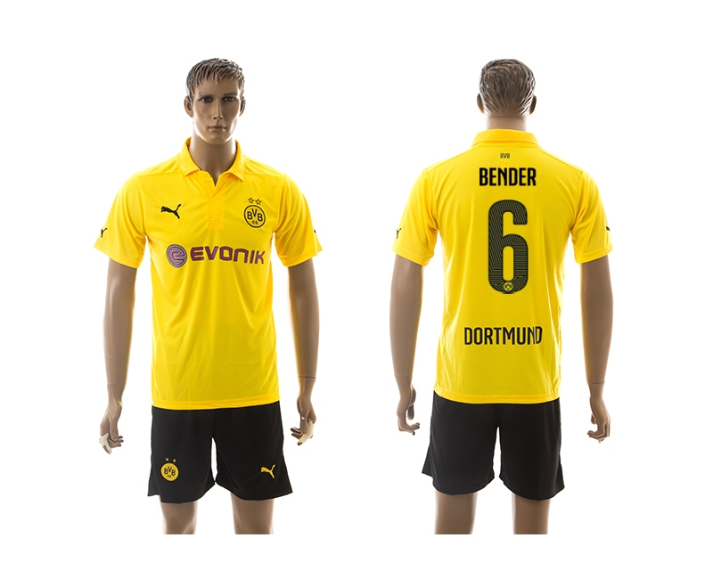 2014-15 Dortmund 6 Bender Third Away Soccer Jersey
