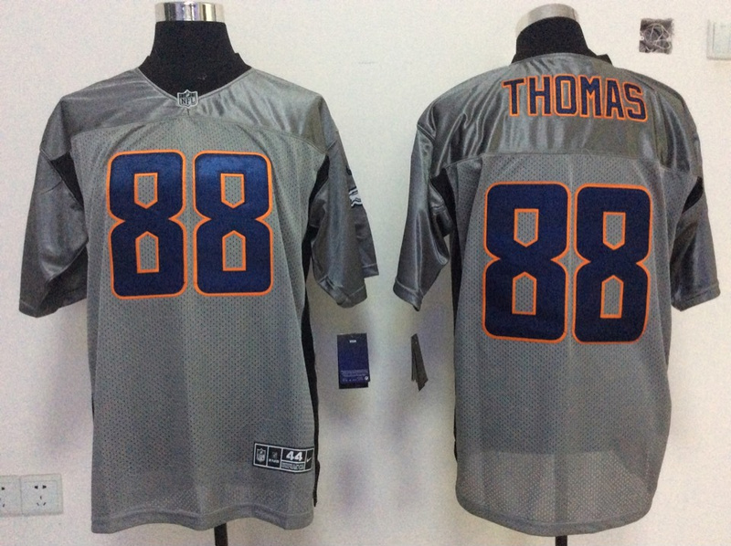 Nike Broncos 88 Thomas Grey Shadow Elite Jerseys