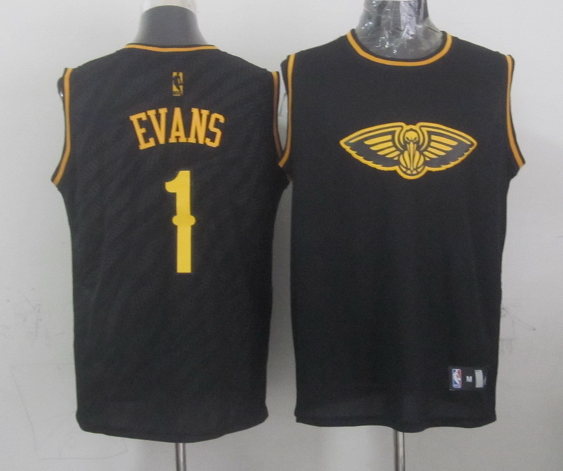 Hawks 1 Evans Black Precious Metals Fashion Jerseys