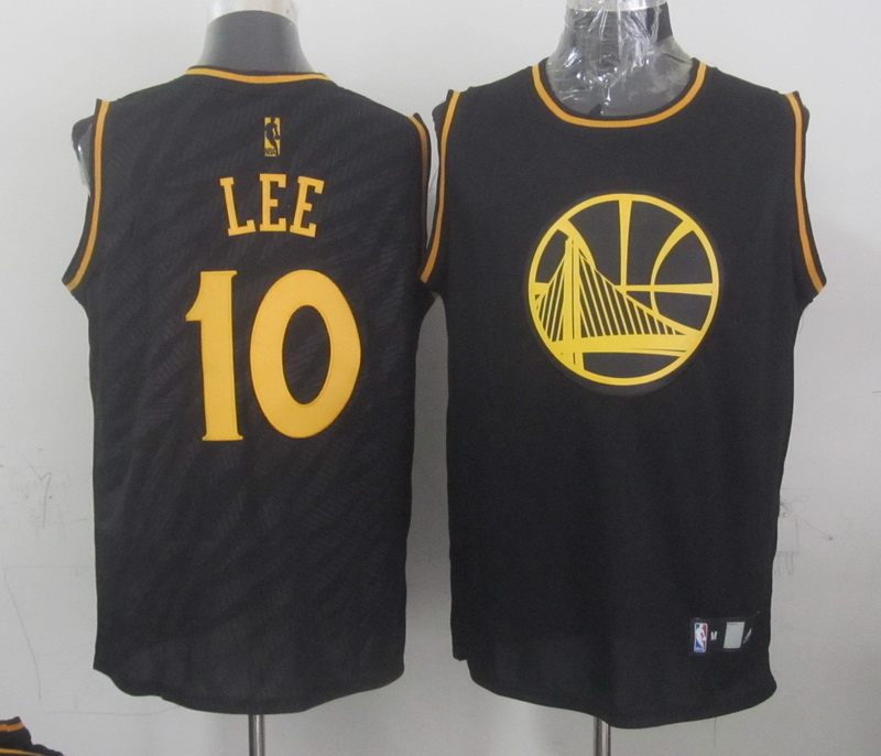 Warriors 10 Lee Black Precious Metals Fashion Jerseys