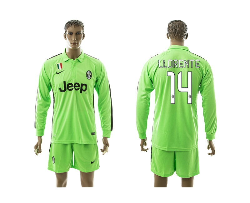 2014-15 Juventus 14 Llorente Third Away Long Sleeve Jerseys