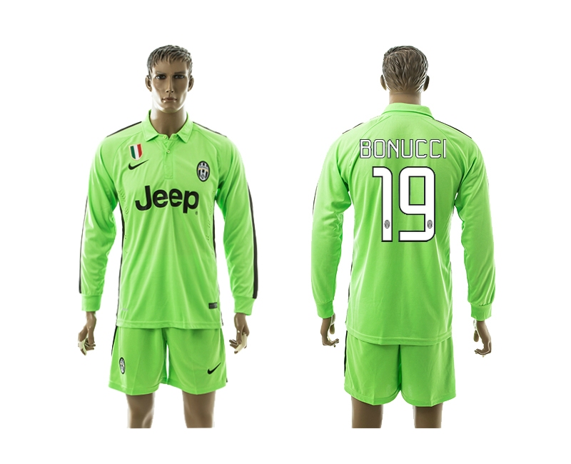 2014-15 Juventus 19 Bonucci Third Away Long Sleeve Jerseys