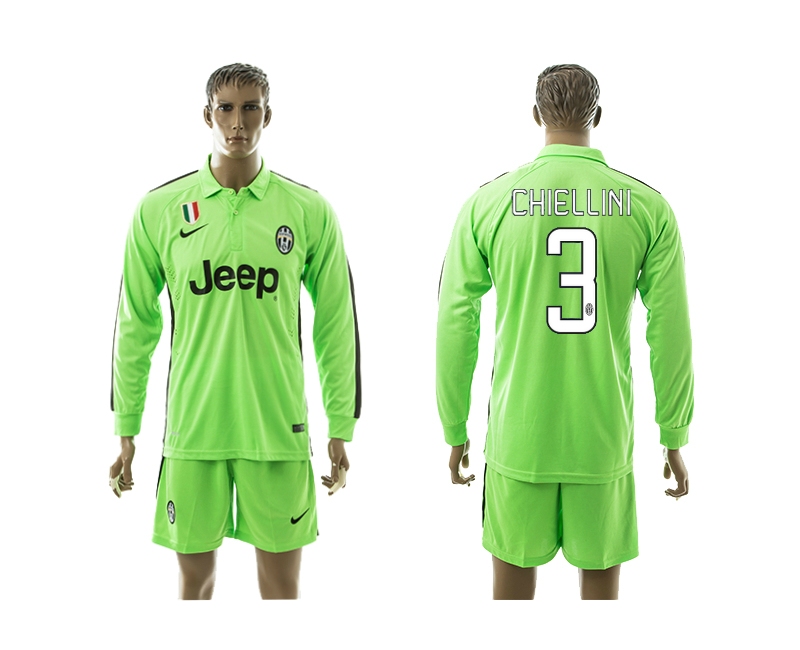2014-15 Juventus 3 Chiellini Third Away Long Sleeve Jerseys