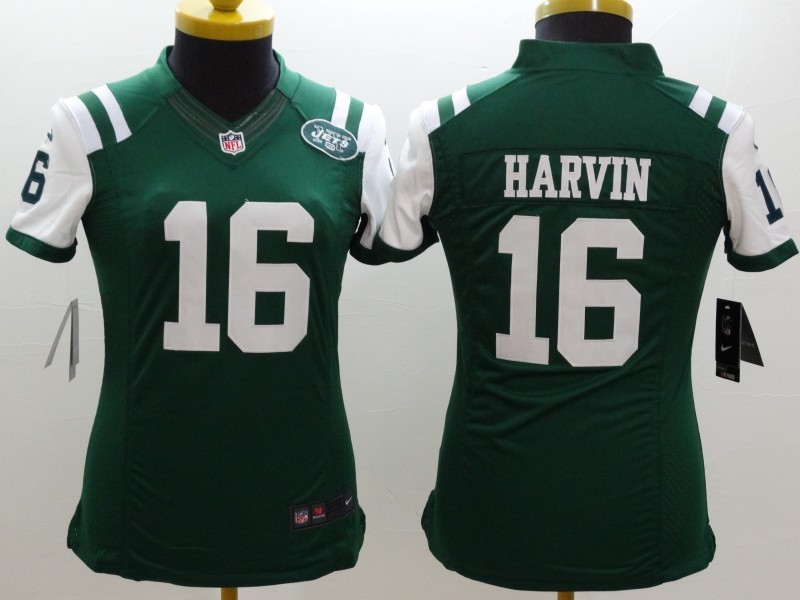 Nike Jets 16 Harvin Green Women Game Jerseys