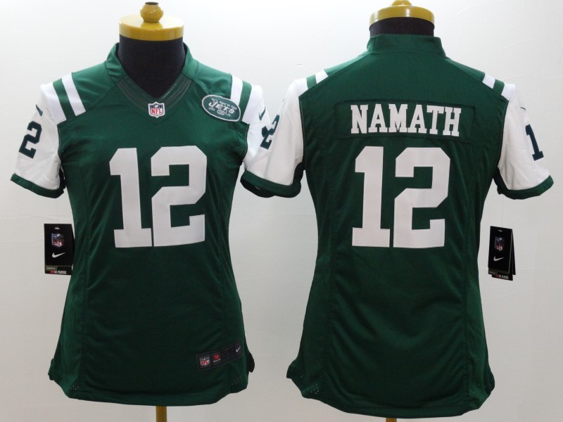 Nike Jets 12 Namath Green Women Limited Jerseys Nike Jets 12 Namath Green Women Limited Jerseys