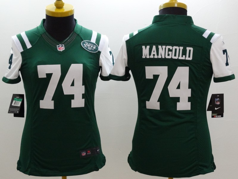Nike Jets 74 Mangold Green Women Limited Jerseys Nike Jets 74 Mangold Green Women Limited Jerseys