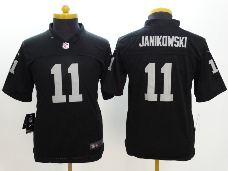 Nike Raiders 11 Janikowski Black Youth Limited Jerseys