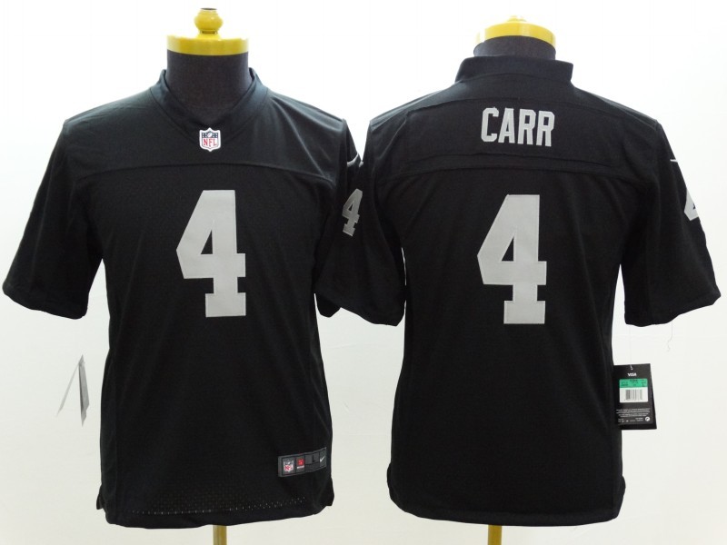 Nike Raiders 4 Carr Black Youth Limited Jerseys - Click Image to Close