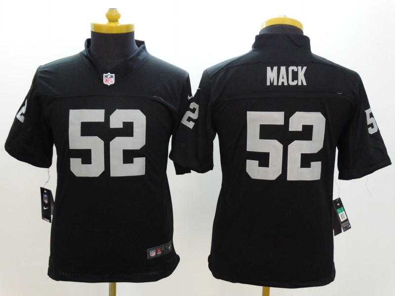 Nike Raiders 52 Mack Black Youth Limited Jerseys