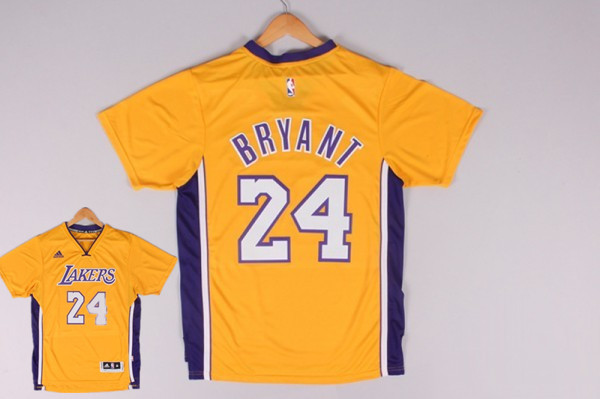 Lakers 24 Bryant Gold Sleeved Youth Jersey Lakers 24 Bryant Gold Sleeved Youth Jersey