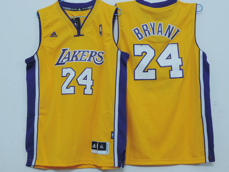 Lakers 24 Bryant Gold Youth Jersey