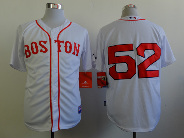 Red Sox 52 Cespedes White Cool Base Jerseys
