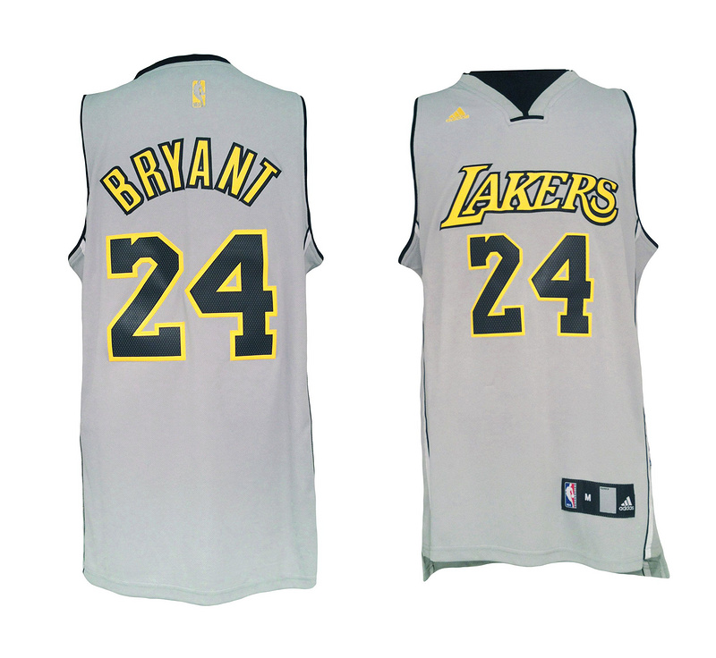 Lakers 24 Kobe Bryant Grey Revolution 30 Swingman Jerseys