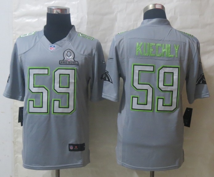 Nike Panthers 59 Kuechly Grey 2014 Pro Bowl Jerseys