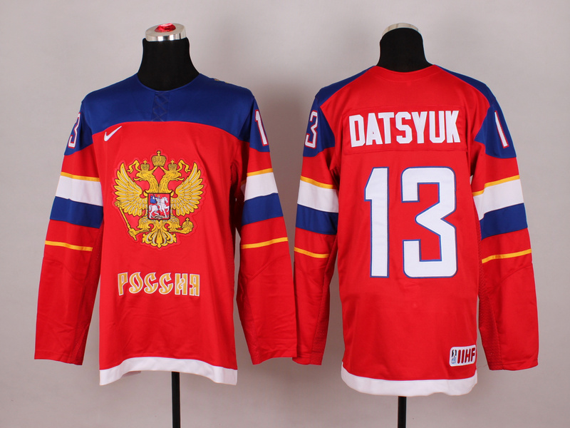 Russia 13 Datsyuk Red 2014 Olympics Jerseys