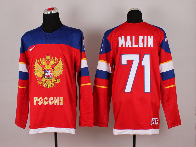 Russia 71 Malkin Red 2014 Olympics Jerseys