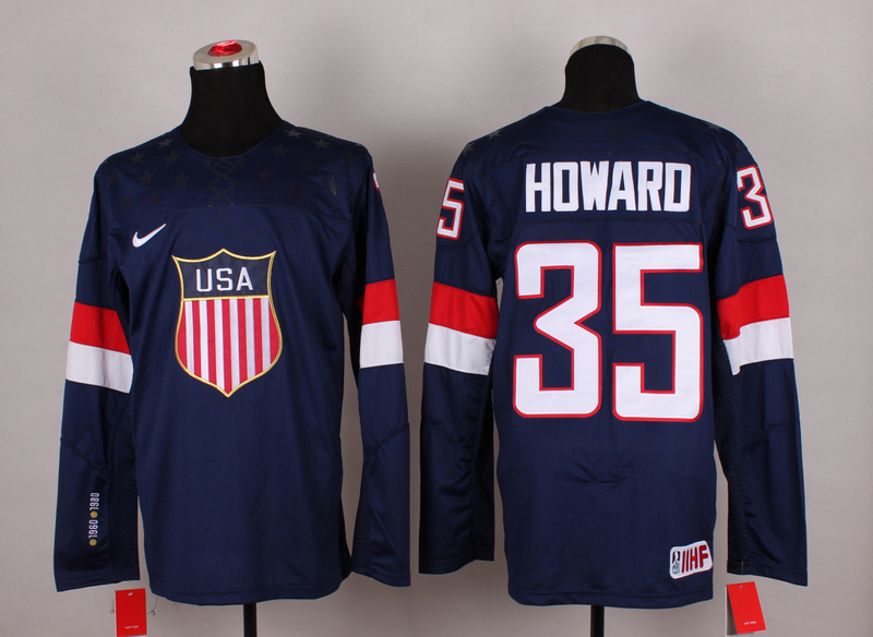 USA 35 Howard Blue 2014 Olympics Jerseys