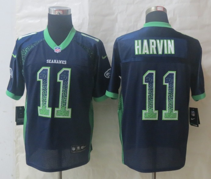 Nike Seahawks 11 Harvin Blue Drift Elite Jerseys