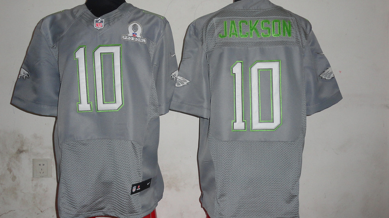 Nike Eagles 10 Jackson Grey 2014 Pro Bowl Jerseys