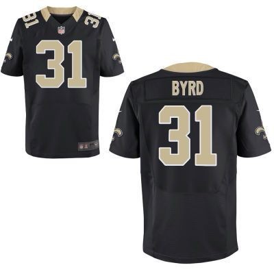 Nike Saints 31 Byrd Black Game Jerseys